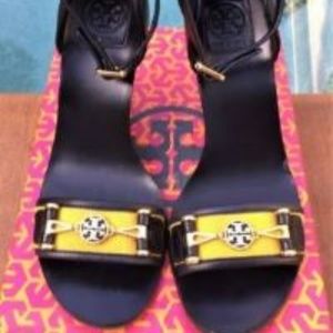 Tory Burch Navy Wedge Sandal